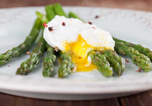 Asparagus Milanese With Extra Virgin Olive Oil