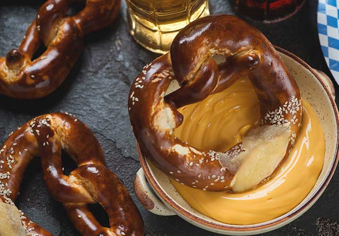 Handmade Pretzels with Warm Beer Cheese Dip