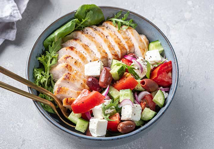 Lemon Herb Mediterranean Chicken Salad (adapted from Cafe Delights)